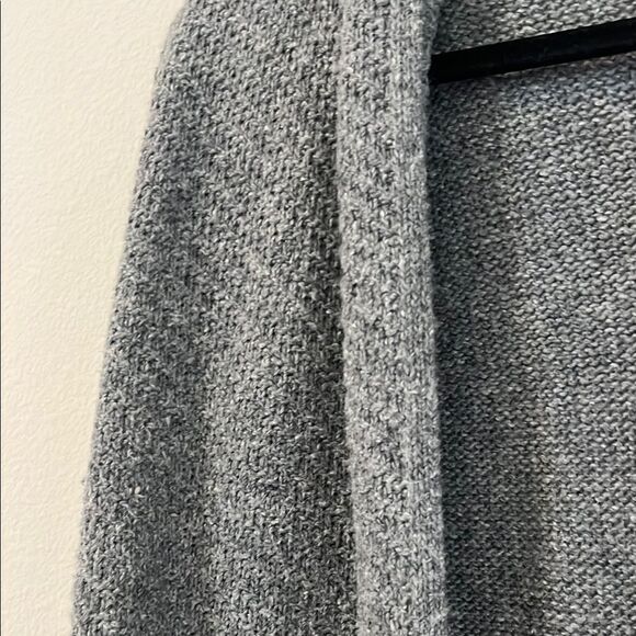 Cozy Gray Wool Open Front Cardigan - Picture 5 of 6